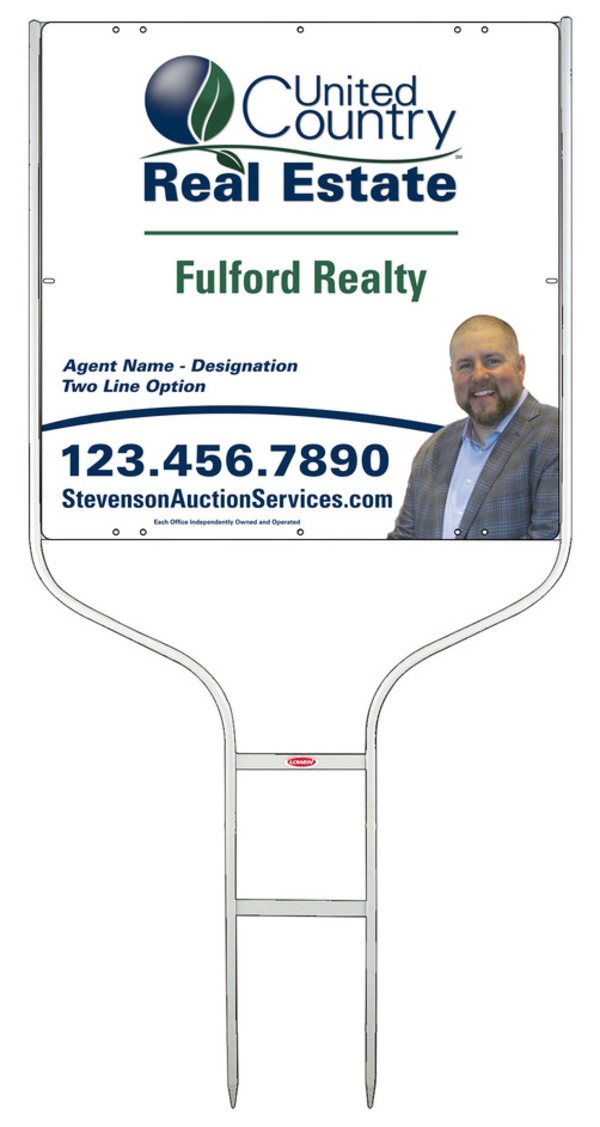 Round Rod Frame and Photo Sign Panel Unit, 24h x 24w, Steel