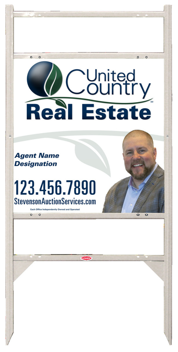 Angle Iron Frame w Two Rider Inserts and Photo Sign Panel Unit, 24h x 24w, Steel