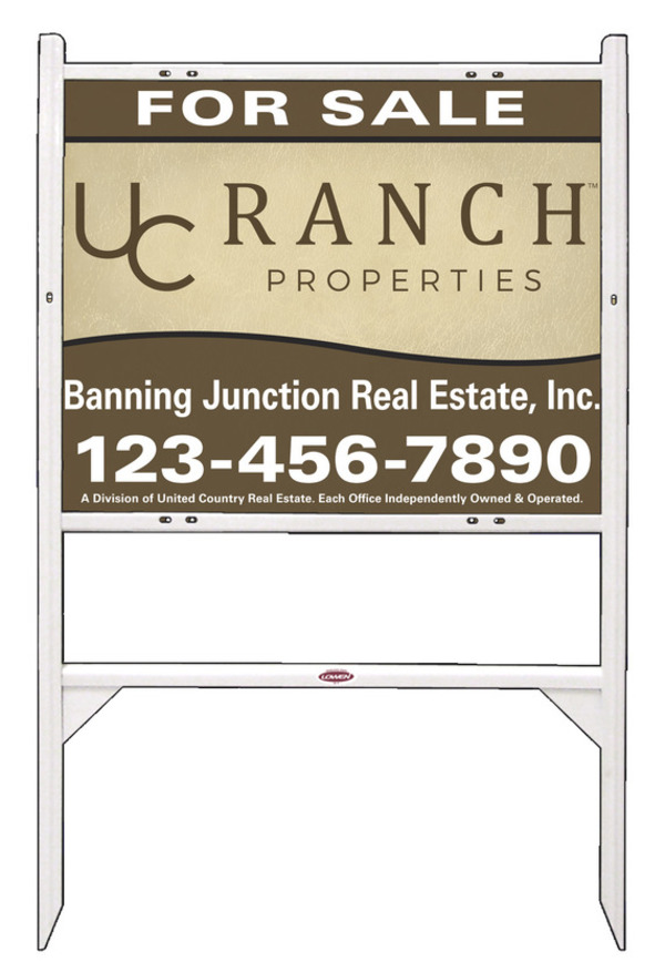 Angle Iron Frame and Sign Panel Unit, 24h x 30w, White