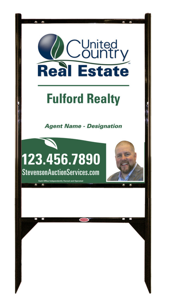 Angle Iron Frame and Photo Sign Panel Unit, 30h x 24w, Steel