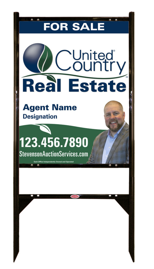 Angle Iron Frame and Photo Sign Panel Unit, 30h x 24w, Steel