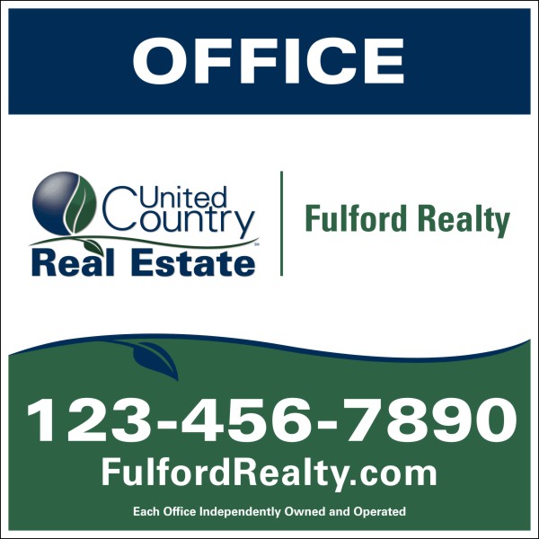 Office Sign Panel printed on one side, 24 GA steel 36h x 36w