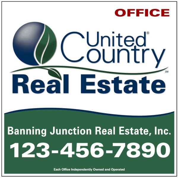 Office Sign Panel printed on one side, 24 GA steel 36h x 36w