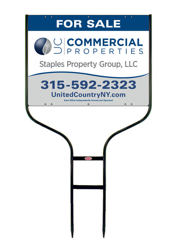 Round Rod Frame and Commercial Sign Panel Unit, 18h x 24w, Steel