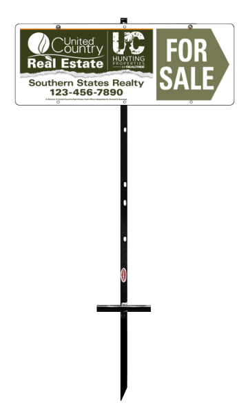 T-stake and For Sale sign panel unit, 9h x 24w, steel