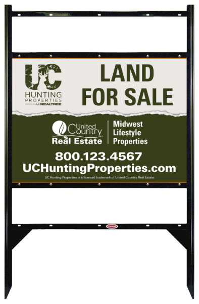 Angle Iron Frame with Two Rider Inserts and Sign Panel Unit, 20h x 28w, Steel