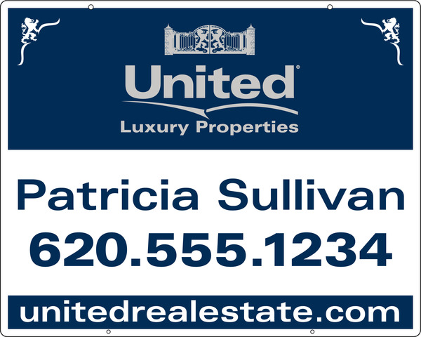 real estate Luxury Homes hanging sign panel, 24ga steel 24h x 30w