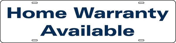 Home Warranty Sign Riders, 6h x 24w, Steel