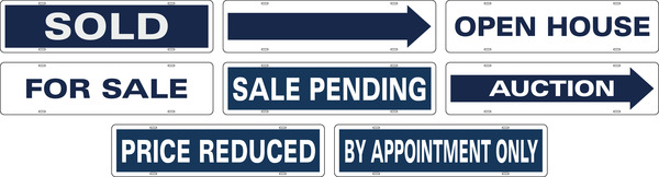 Real Estate Message Sign Rider, Steel 6h x 24w