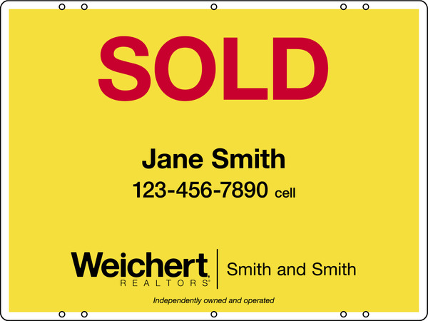 Agent Sign Panel, 18h x 24w, Steel