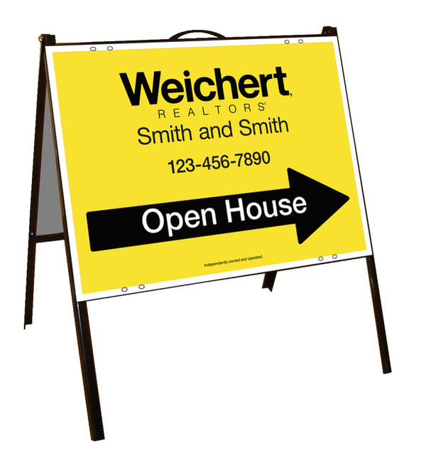 Open House A-Frame and Sign Panel Unit, 18h x 24w