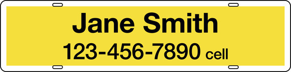 Agent Name Sign Rider,  6h x 24w