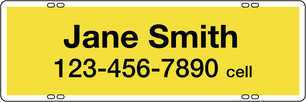 Agent Name Sign Rider,  8h x 24w