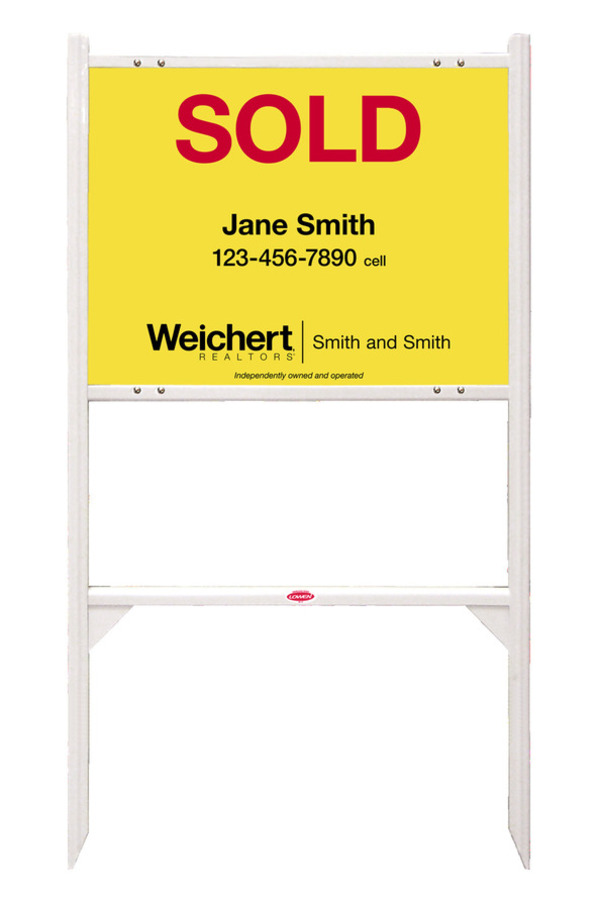 Angle Iron Frame and Agent Sign Panel Unit, 18h x 24w, Steel