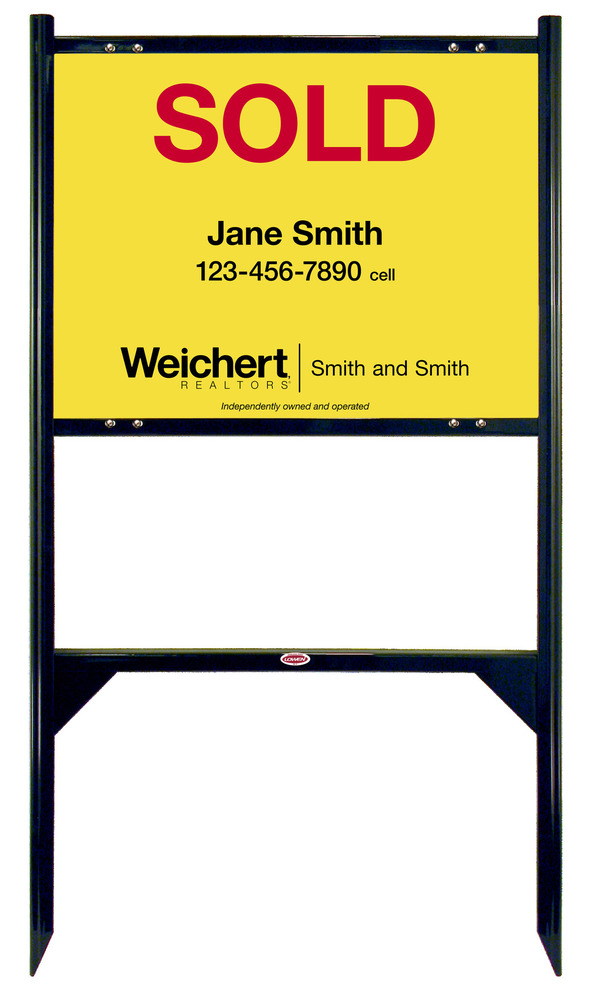 Angle Iron Frame and Agent Sign Panel Unit, 18h x 24w, Steel