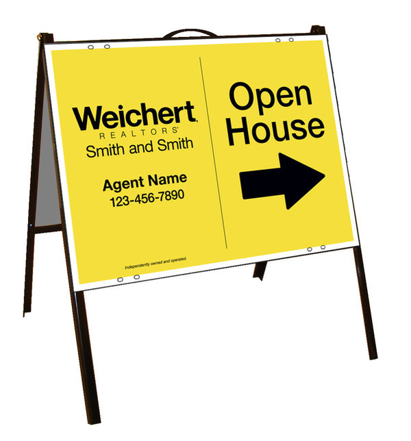 Agent Open House A-Frame and Sign Panel Unit, 18h x 24w