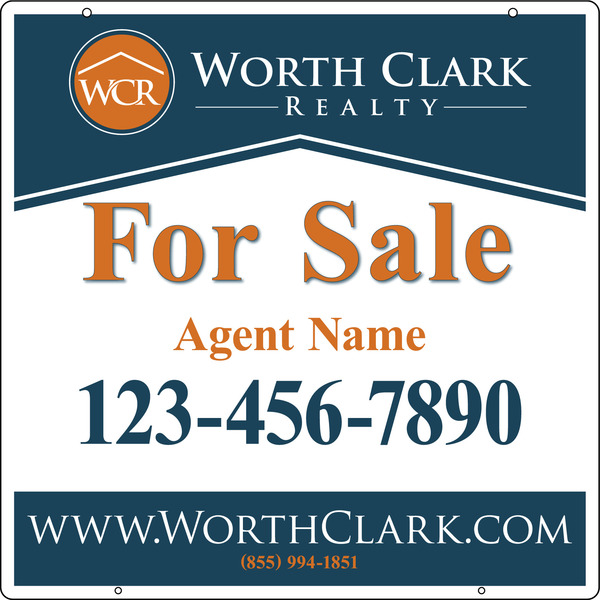 Hanging Agent Sign Panel, 24h x 24w, .063 Aluminum