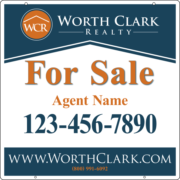 Reflective Hanging Agent Sign Panel, 24h x 24w, .063 Aluminum