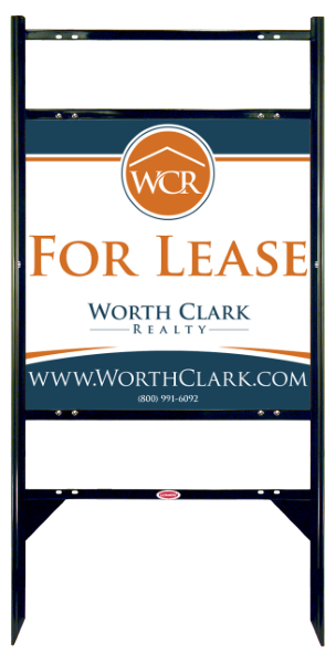 Angle Iron Frame w 2 Rider Inserts and Office Sign Panel Unit, 24h x 24w, Steel