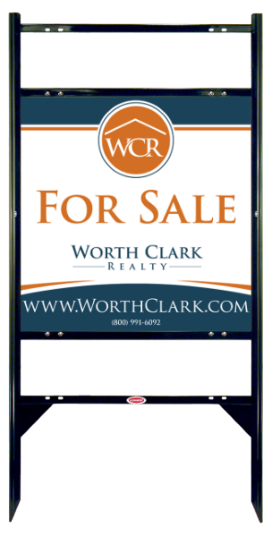 Angle Iron Frame w 2 Rider Inserts and Office Sign Panel Unit, 24h x 24w, Steel