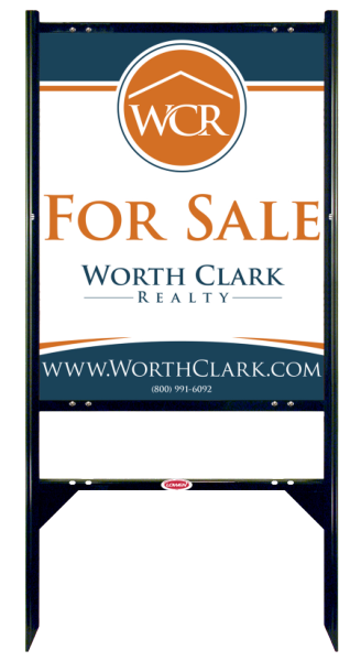 Angle Iron Frame w 1 Rider Inserts and Office Sign Panel Unit, 30h x 24w, Steel